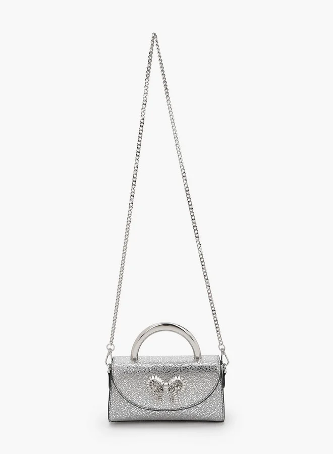 سيليست Diamante Embellished Crossbody Bag With Button Closure Ramadan Collections
